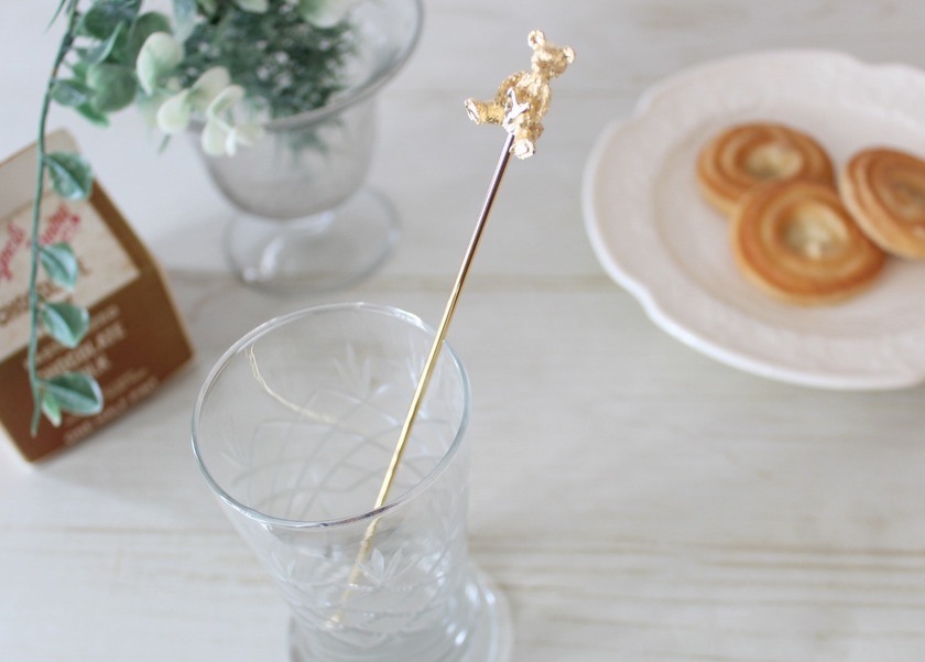 メゾンドマニー メタルカトラリー ベア ゴールド マドラー