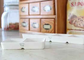 メゾンドマニー チェリー 陶器 ラフレゾン 4仕切りプレート