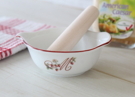 マニーロココ 陶器 スタッキングキッチンツール ミニすり鉢(すり棒付き)