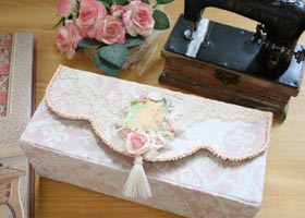 ボンクラージュ　布製品　　裁縫ボックス(バラ)