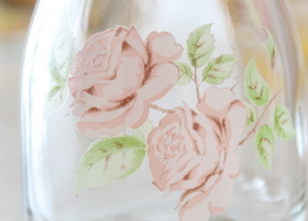 イマン ダイアナローズ ガラス ジャム瓶 － フレンチカントリーのバラ